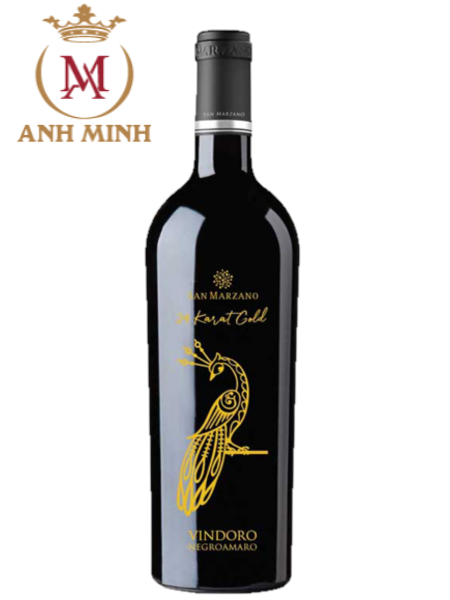 Rượu Vang Ý Con Công Vindoro 24 Karat Gold 2019