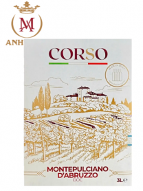 Rượu Vang Corso Montepulciano D'Abruzzo 3 lít