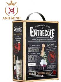 Rượu Vang Bịch Pháp Entrecote 3 Lít