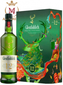 Rượu Glenfiddich 12 năm - Hộp quà tết 2024 tặng 2 ly chính hãng