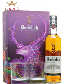 Rượu Glenfiddich 15 năm - Hộp quà tết 2025 tặng 2 ly chính hãng