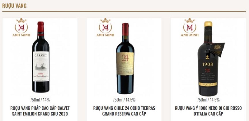 Mua rượu vang chính hãng tại Rượu Ngoại Anh Minh